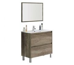 Conjunto mobiliario baño mueble lavabo + columna + espejo+lavabo