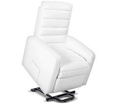 Sillón Relax Acolchado Masaje Eléctrico Elevación Personas Blanco Gridinlux