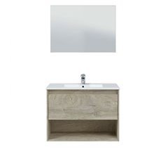 Mueble de Baño Suspendido con Cajón y Espejo