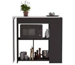 Mesa de cocina alta extensible con estantes LIDO