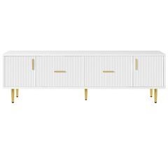 Elegante mueble de TV de diseño con rayas verticales