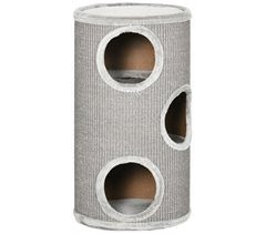 Barril Rascador Aglomerado de Madera, Sisal PawHut