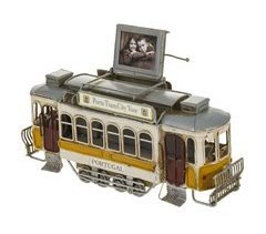 Tranvia portafoto de metal