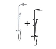 AICA 2 columnas de duchas termostáticas con columnas orientables