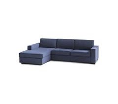 Sofá cama con península en tela Daalber