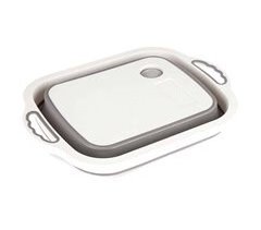 Tabla de cortar plegable con colador