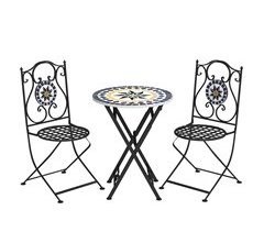 Conjunto de Jardín Metal, Mosaico Outsunny