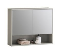 Armario de Pared con Espejo con 2 Puertas BZR134-NG SoBuy