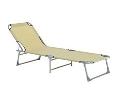 Tumbona Plegable Tela Oxford, Metal Outsunny