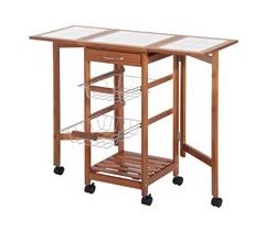 Carrito de Cocina Pino HOMCOM, hogar - cocina
