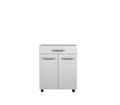 Carrito microondas UNO de 60cm 2 puertas y 1 cajón blanco mate