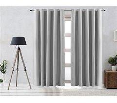 Vipalia Cortina Oscurante Lisa con Ojales Confeccionada. Modelo Rustica