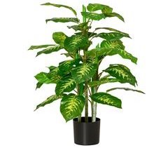 Planta Artificial PEVA, PE, Acero, Cemento HOMCOM