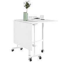 Mesa Plegable Comedor MDF, Acero HOMCOM