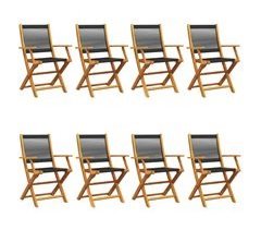Juego de 8 Sillas de jardín - Sillas de exterior