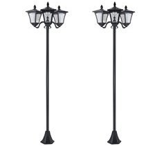 Farolas Solares Plástico, Acero Inoxidable Outsunny