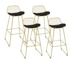 Taburetes de Bar Acero, Poliéster HOMCOM, hogar - cocina
