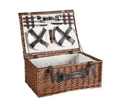 Beliani Cesta de pícnic Madera de sauce PRUNEAU