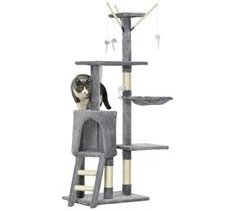 Árbol para Gatos Aglomerado de Madera, Sisal PawHut