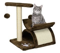 Árbol para Gatos Aglomerado de Madera, Felpa Corta, Sisal PawHut