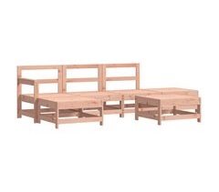 Juego de muebles de jardín 6 piezas madera maciza abeto Douglas