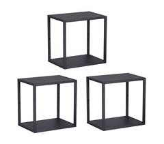 Juego de 3 estantes cubo de pared Nostened metal