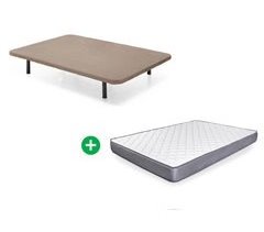 Somier Base Tapizada + Colchon Basic