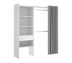 Vestidor con 1 cajón y cortina Suite