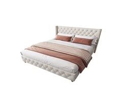 Cama de matrimonio de lino 169x205