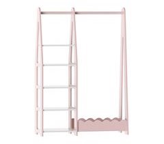 Perchero burro infantil Vestnes con estantería [en.casa]