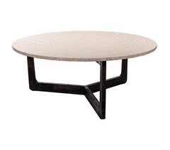 Mesa de centro de madera y capiz
