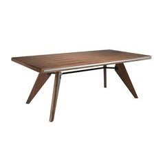 Mesa comedor rectangular nogal y nogal
