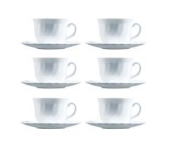 Pack de 6 tazas con plato Trianon Luminarc