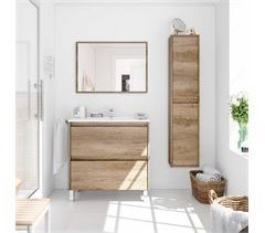 Conjunto de baño Dakota lavabo + mueble de lavabo + espejo nordik