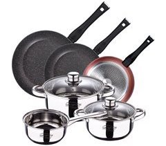 PACK DE 3 SARTENES  + BATERÍA DE COCINA DE 5PC