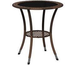 Mesa de Ratán PE, Acero Galvanizado Outsunny
