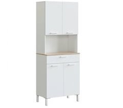 Mueble auxiliar cocina Noki 4 puertas 1 cajón hueco microondas