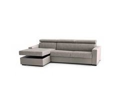 Sofá cama con península en tela Daasho