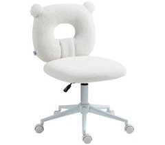 Silla de Escritorio Poliéster, Acero HOMCOM