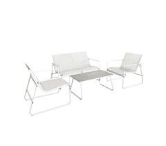 Acomoda Textil – Jardín Sofá + 2 Sillones + Mesa (4 Piezas)