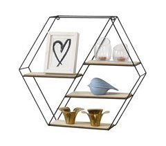 Estantería de Pared Flint con 4 estantes metal/madera