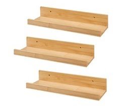 Set de 3 estantes flotantes Gildeskål  bambú