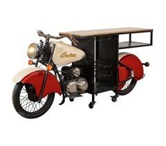 Barra botellero moto de madera y metal