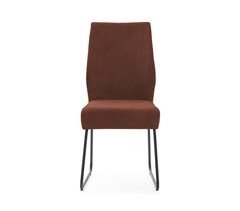 Silla ALAN tapizada en tela terracota