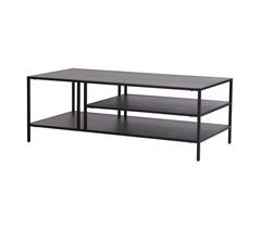 Mesa de centro Kumlinge rectangular con 2 estantes metal