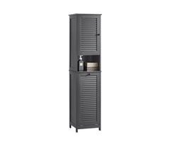 Mueble Columna De Baño Con 1 Cesto Para Ropa BZR124-DG SoBuy