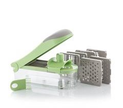 Cortador de Verduras, Rallador y Mandolina con Recetas y Accesorios 7 en 1