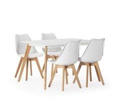 Juego de mesa y 4 sillas de comedor Klara 120x80