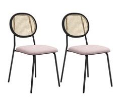 Sillas de Comedor Poliéster, Acero HOMCOM