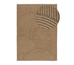 Alfombra exterior/interior geométrica efecto yute ACRA - ATTICGO 80x150